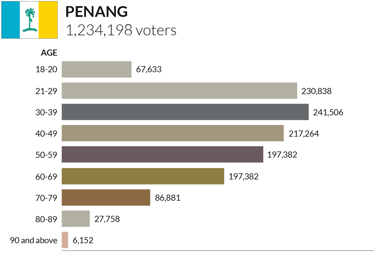 Penang Age Group Voters